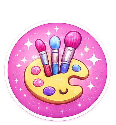 Glitter face painting icon